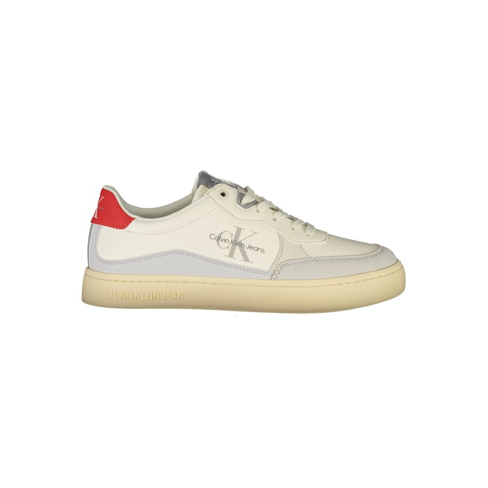Baskets basses blanches en polyuréthane Calvin Klein pour homme