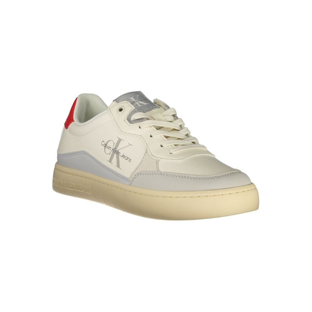 Baskets basses blanches en polyuréthane Calvin Klein pour homme