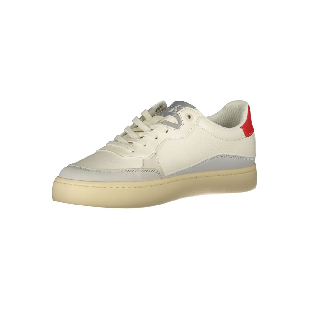 Baskets basses blanches en polyuréthane Calvin Klein pour homme