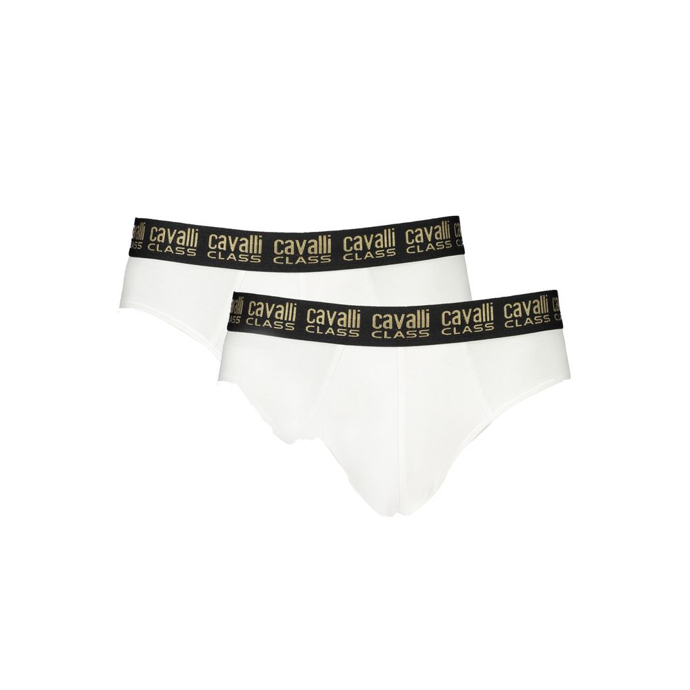 Sous-vêtement homme en coton blanc Cavalli Class