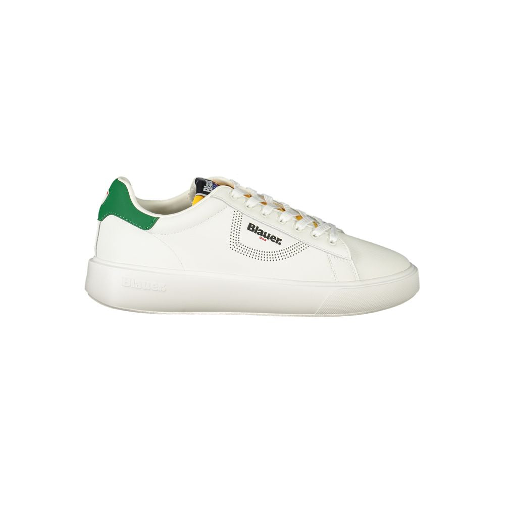 Blauer Baskets montantes homme en polyuréthane blanc