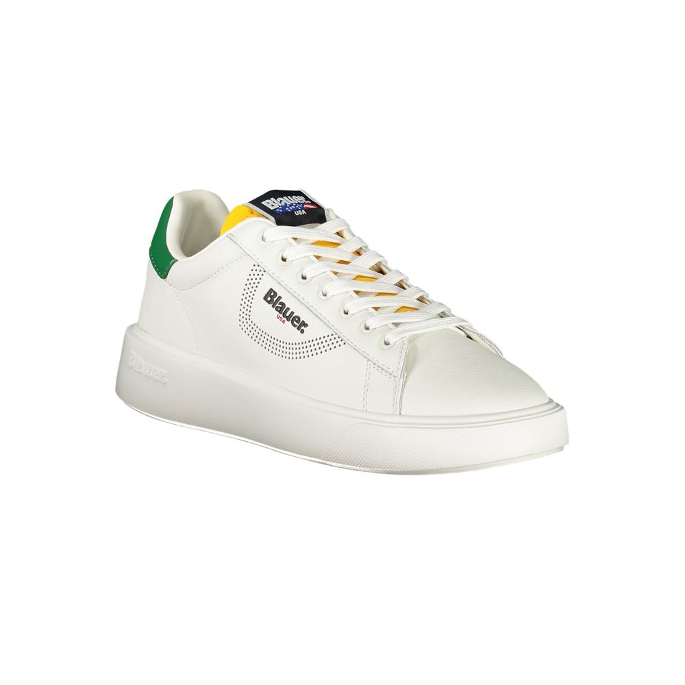 Blauer Baskets montantes homme en polyuréthane blanc