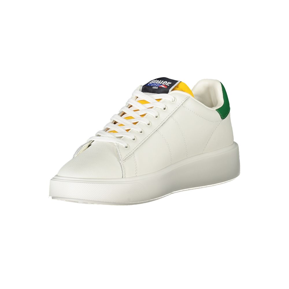 Blauer Baskets montantes homme en polyuréthane blanc