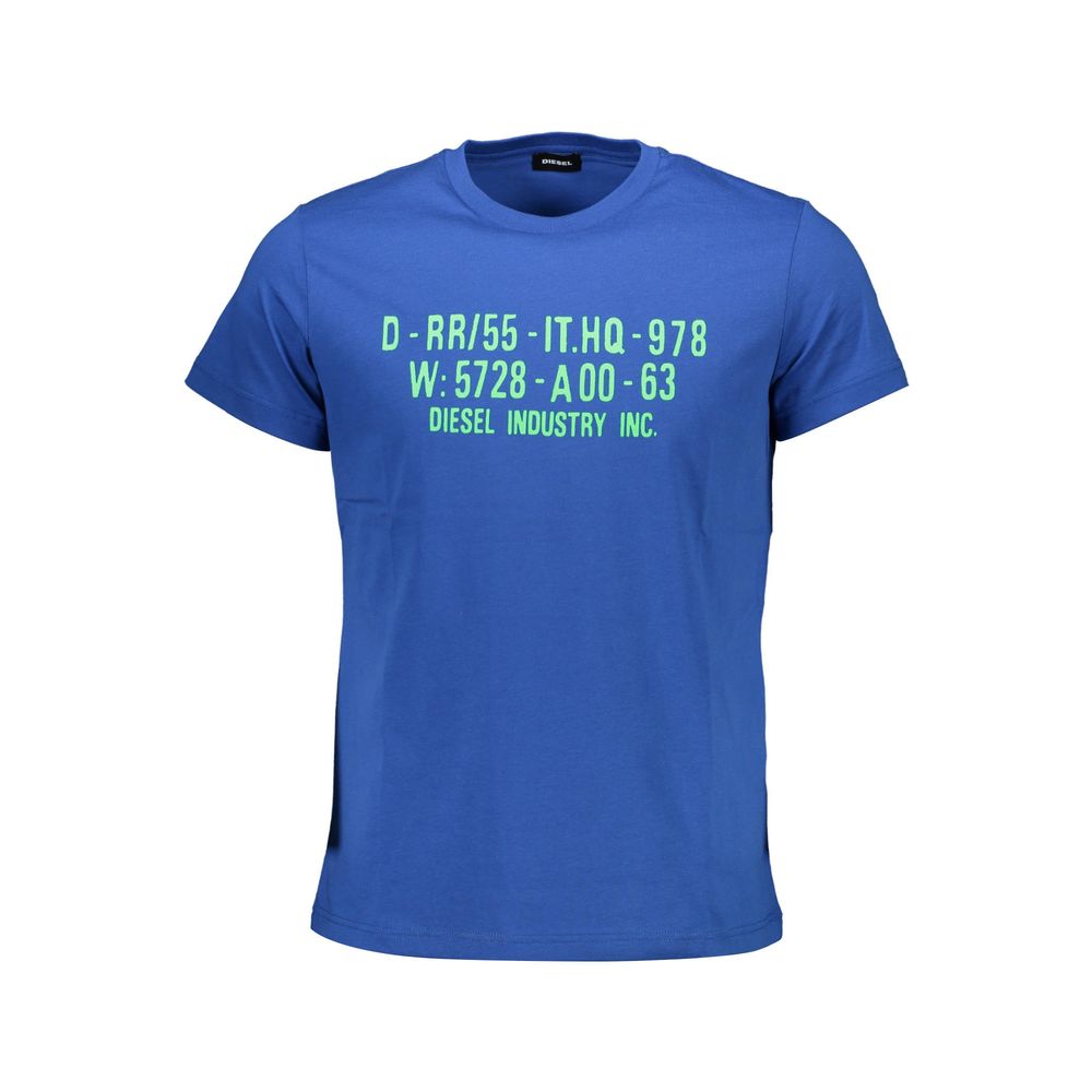 Diesel Herren T-Shirt aus Baumwolle, Blau