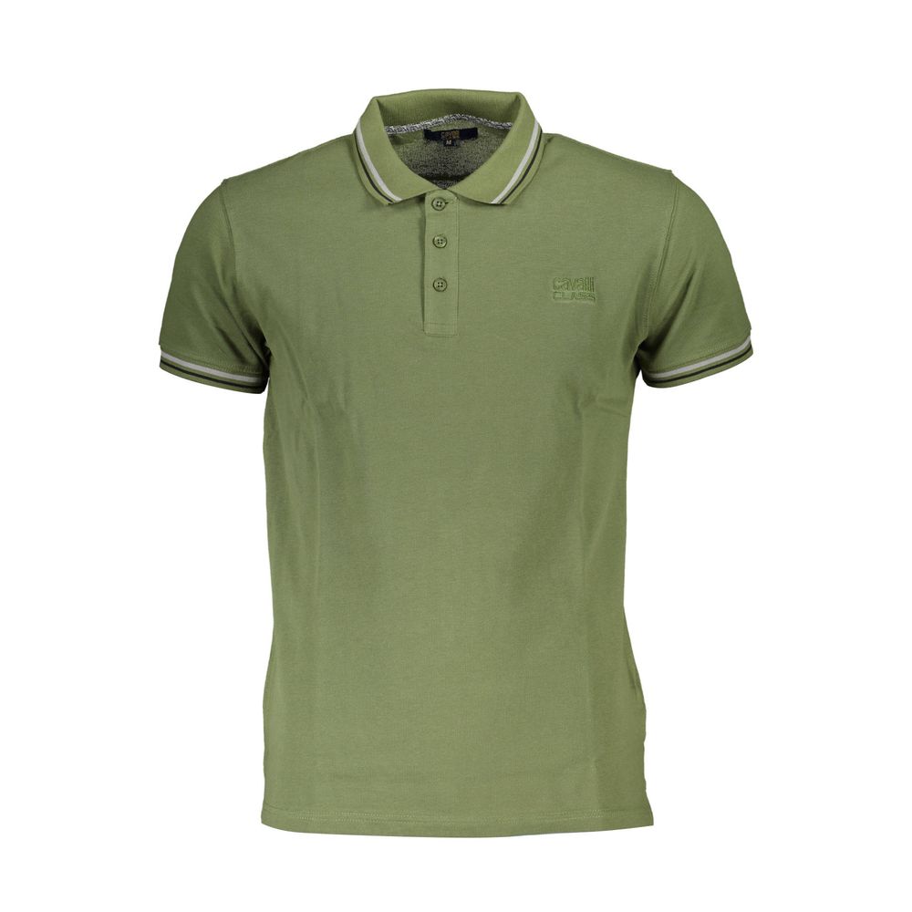 Polo Cavalli Class Vert en Coton pour Homme