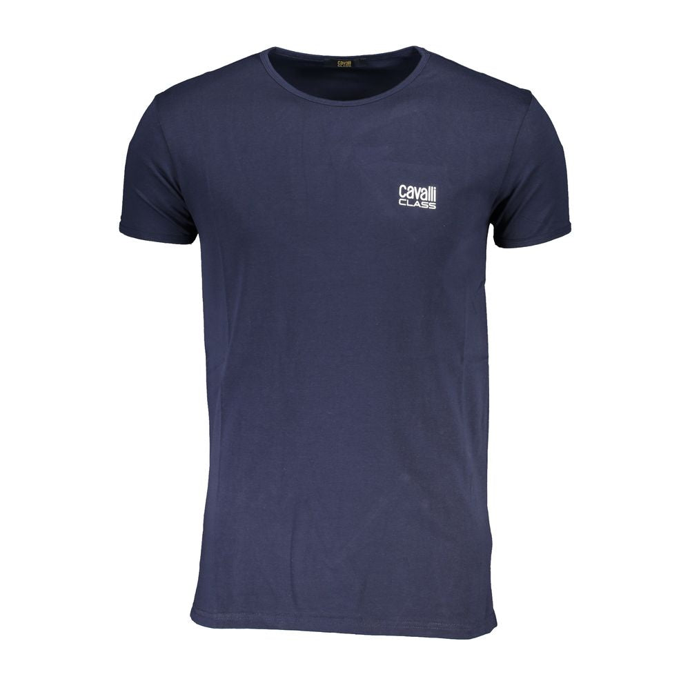 T-shirt homme Cavalli Class en coton bleu