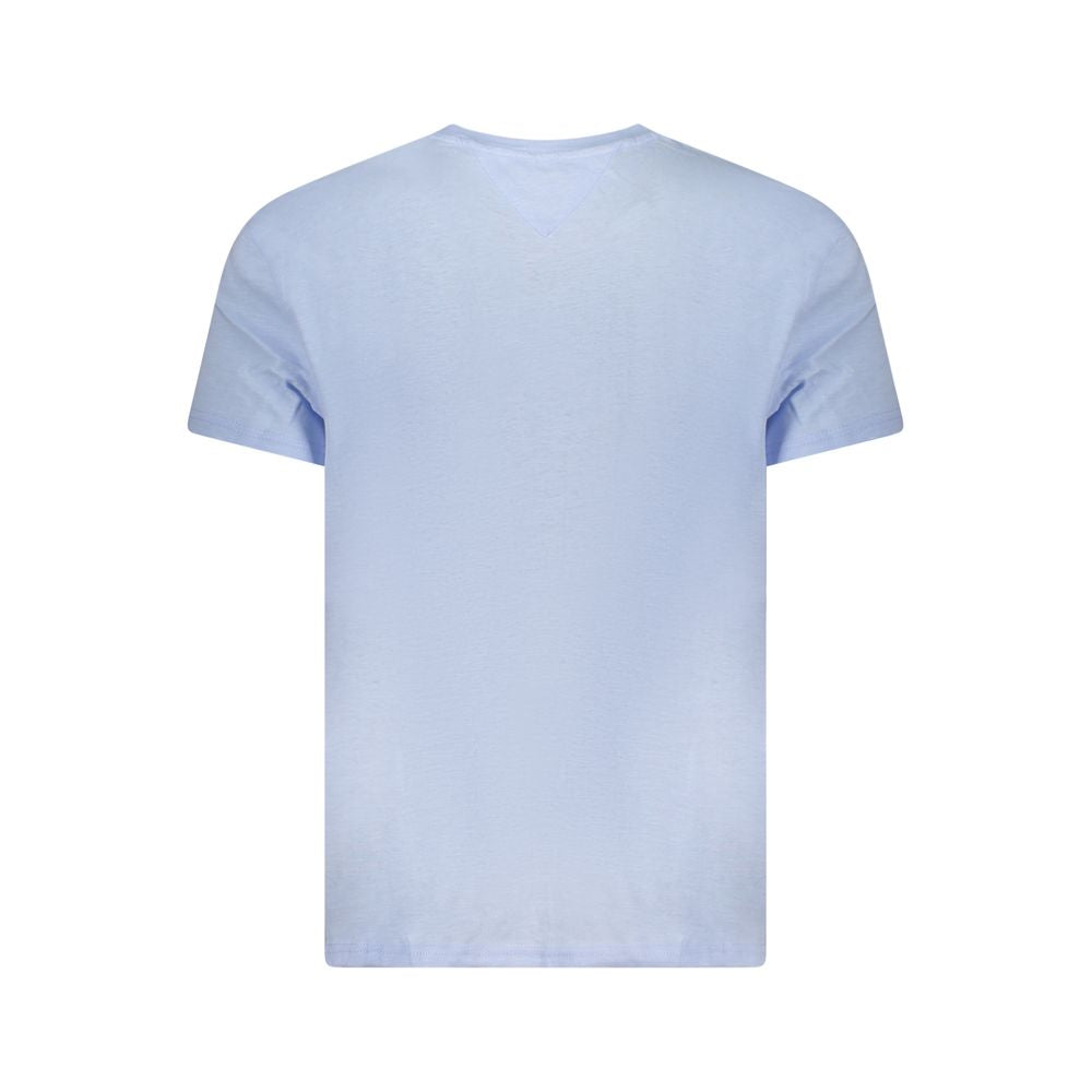 T-shirt en Coton Azzurro Tommy Hilfiger pour Homme