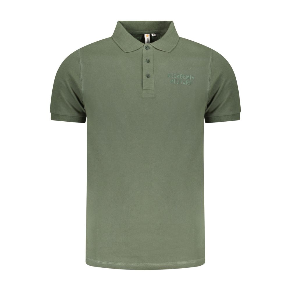 Polo homme en coton vert Accademia Militare