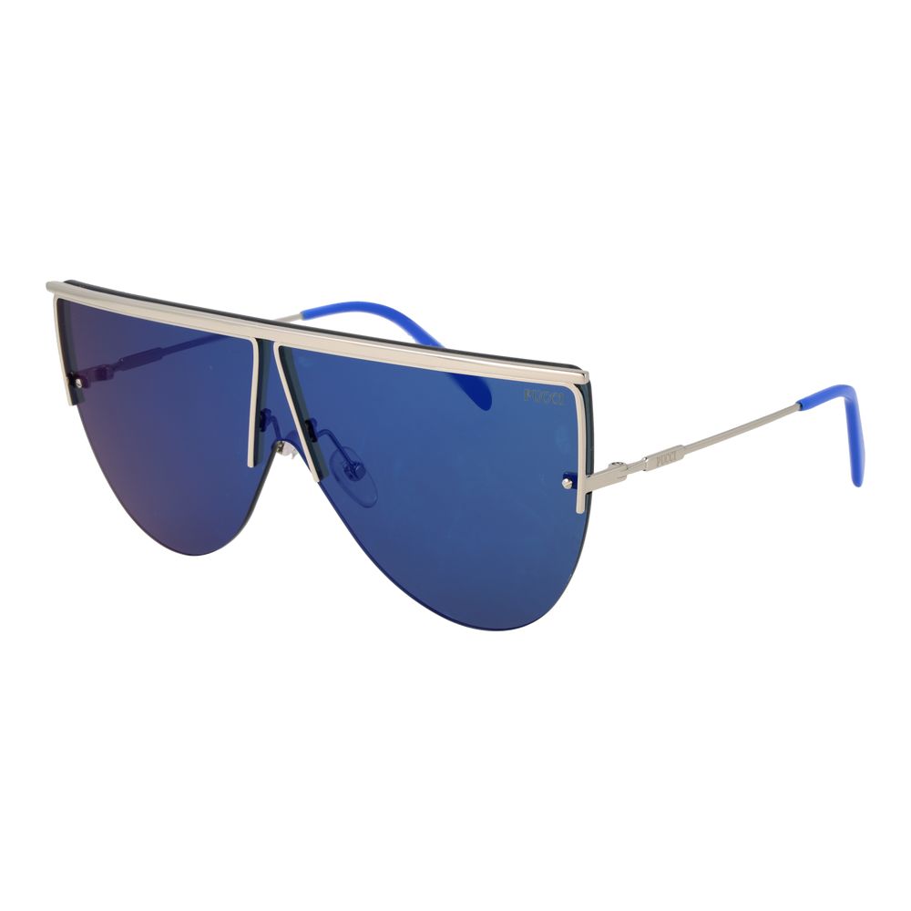 Lunettes de soleil en métal argenté Emilio Pucci