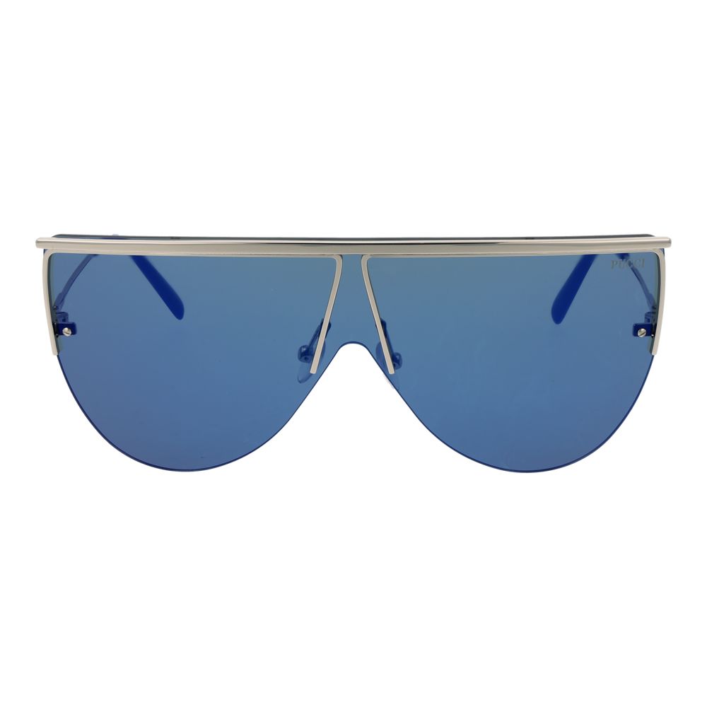 Lunettes de soleil en métal argenté Emilio Pucci