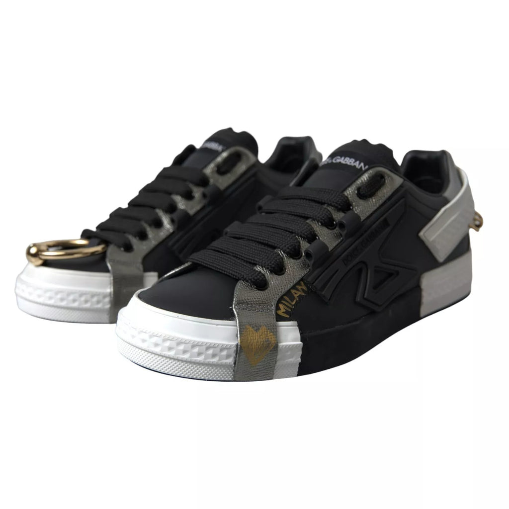 Chaussures basses Portofino Dolce & Gabbana en cuir noir