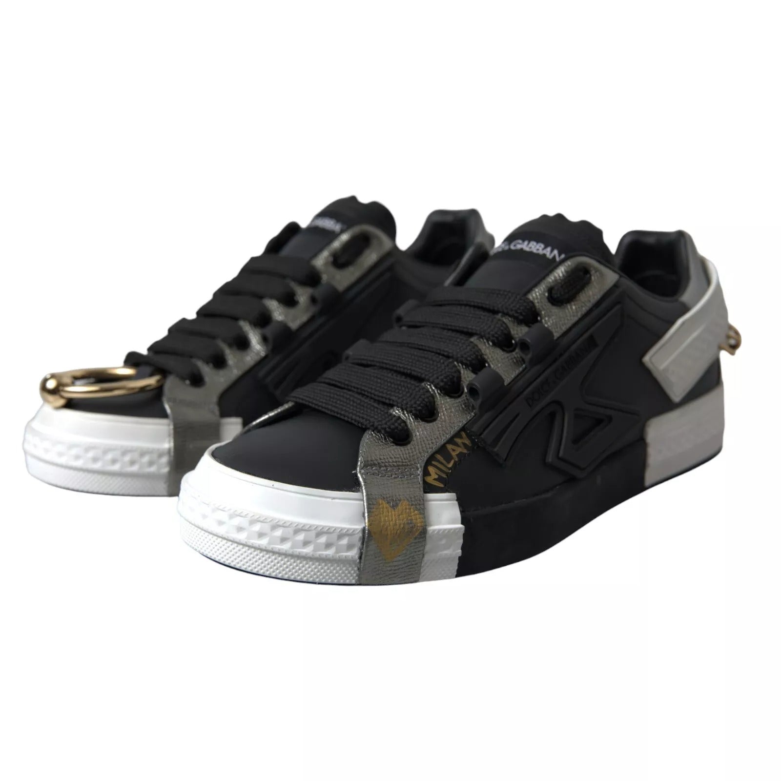 Chaussures basses Portofino Dolce & Gabbana en cuir noir