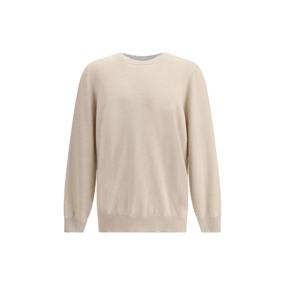 Pull en cachemire beige Brunello Cucinelli