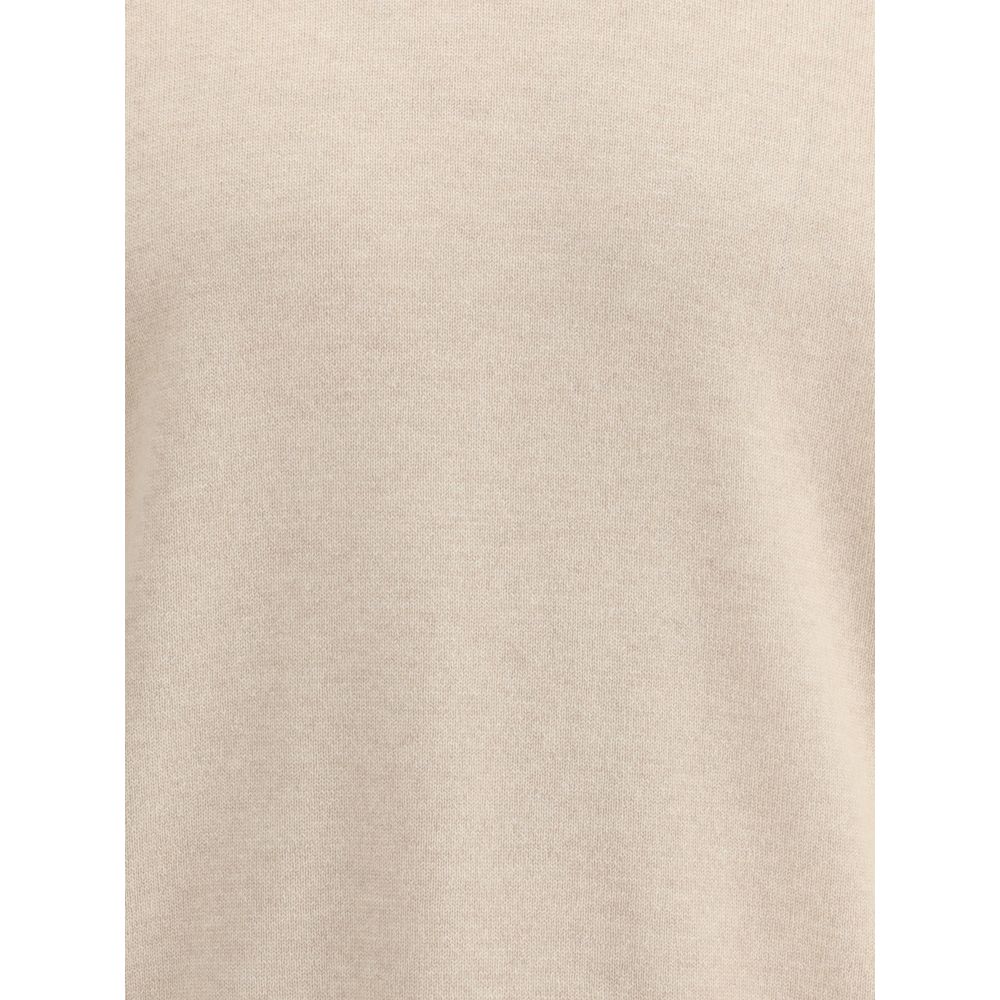 Pull en cachemire beige Brunello Cucinelli