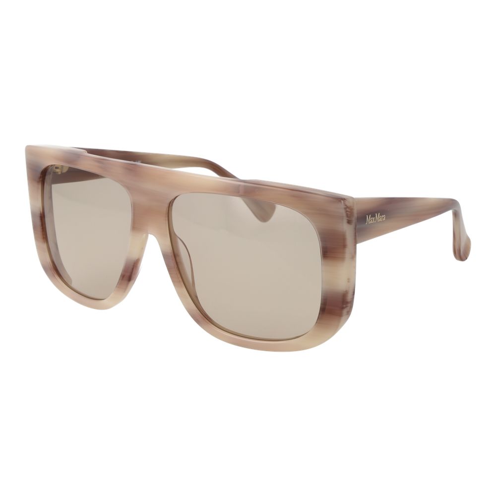 Lunettes de soleil en acétate beige Max Mara