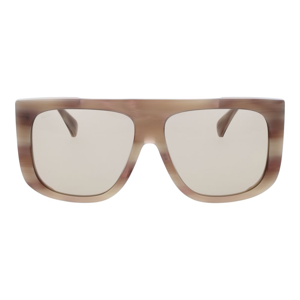 Lunettes de soleil en acétate beige Max Mara