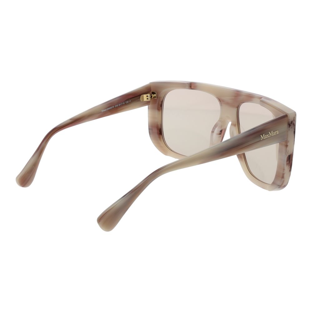 Lunettes de soleil en acétate beige Max Mara
