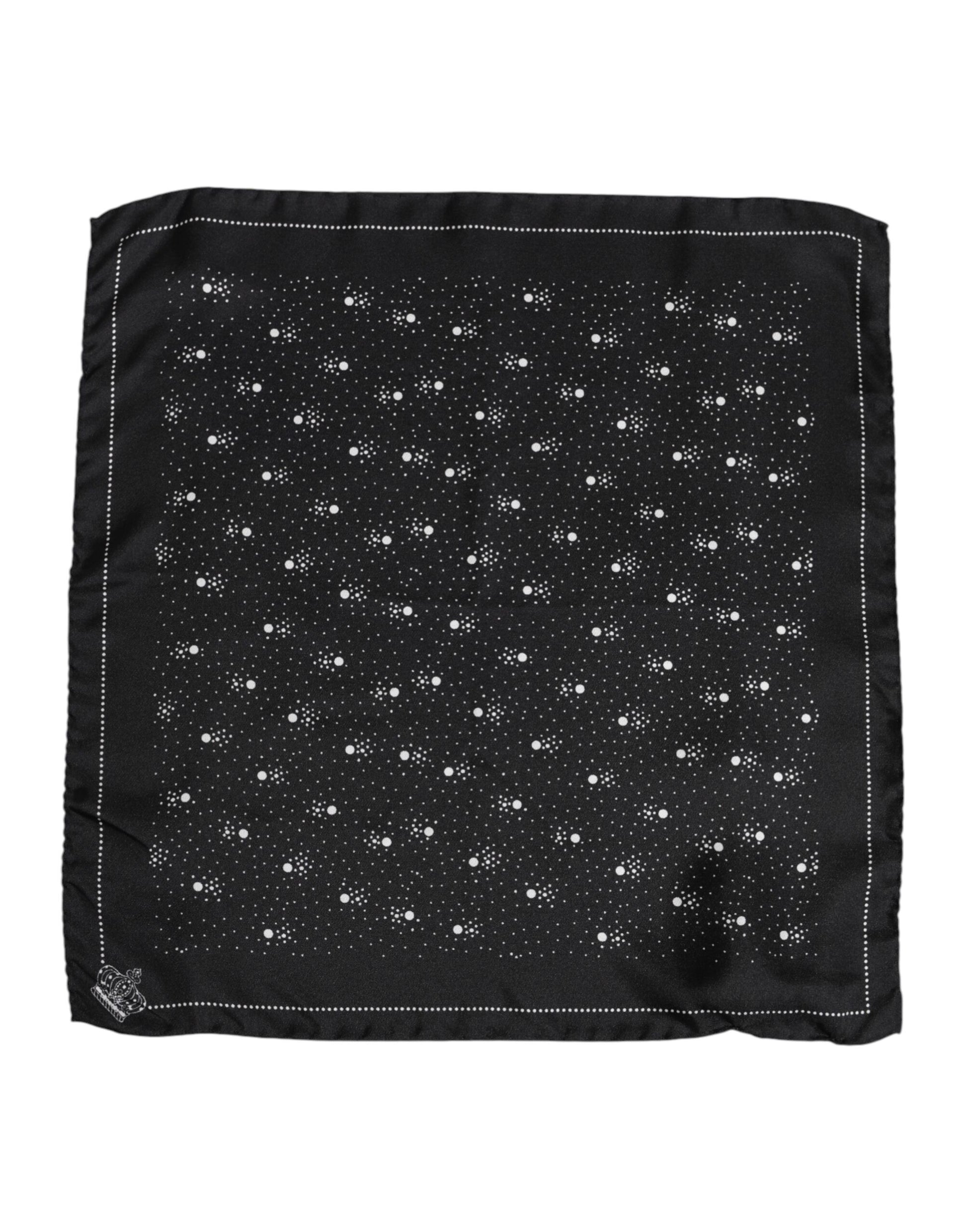 Foulard carré Dolce & Gabbana imprimé noir et blanc pour homme