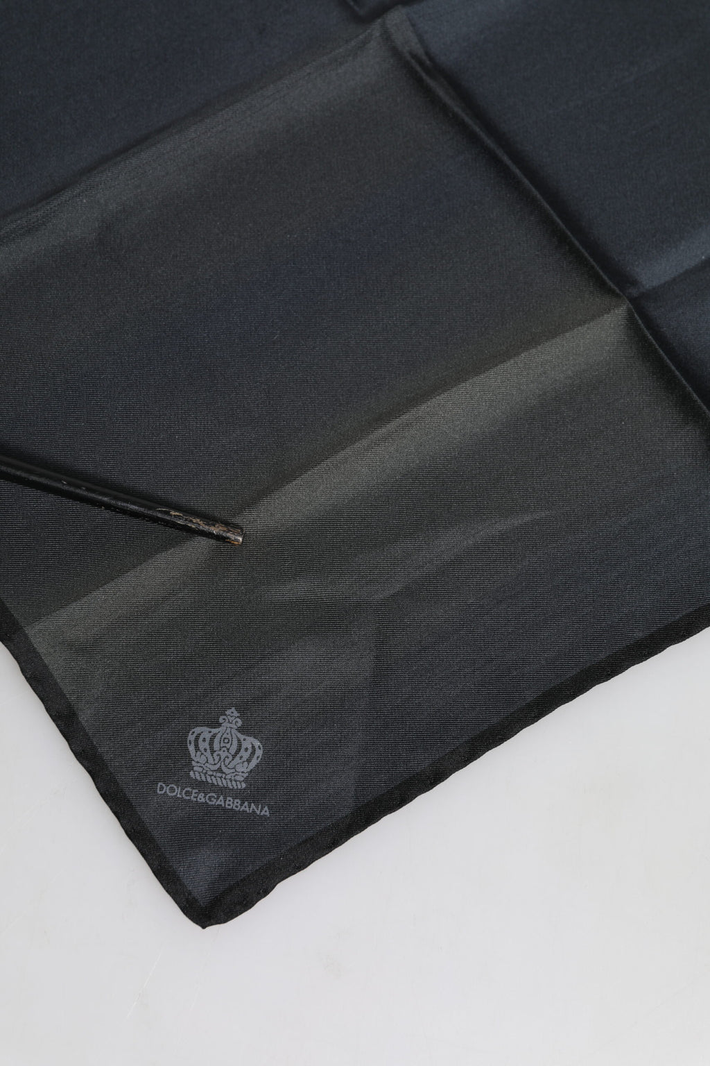 Foulard Écharpe Carrée en Soie Bleu DG Crown Dolce & Gabbana pour Homme