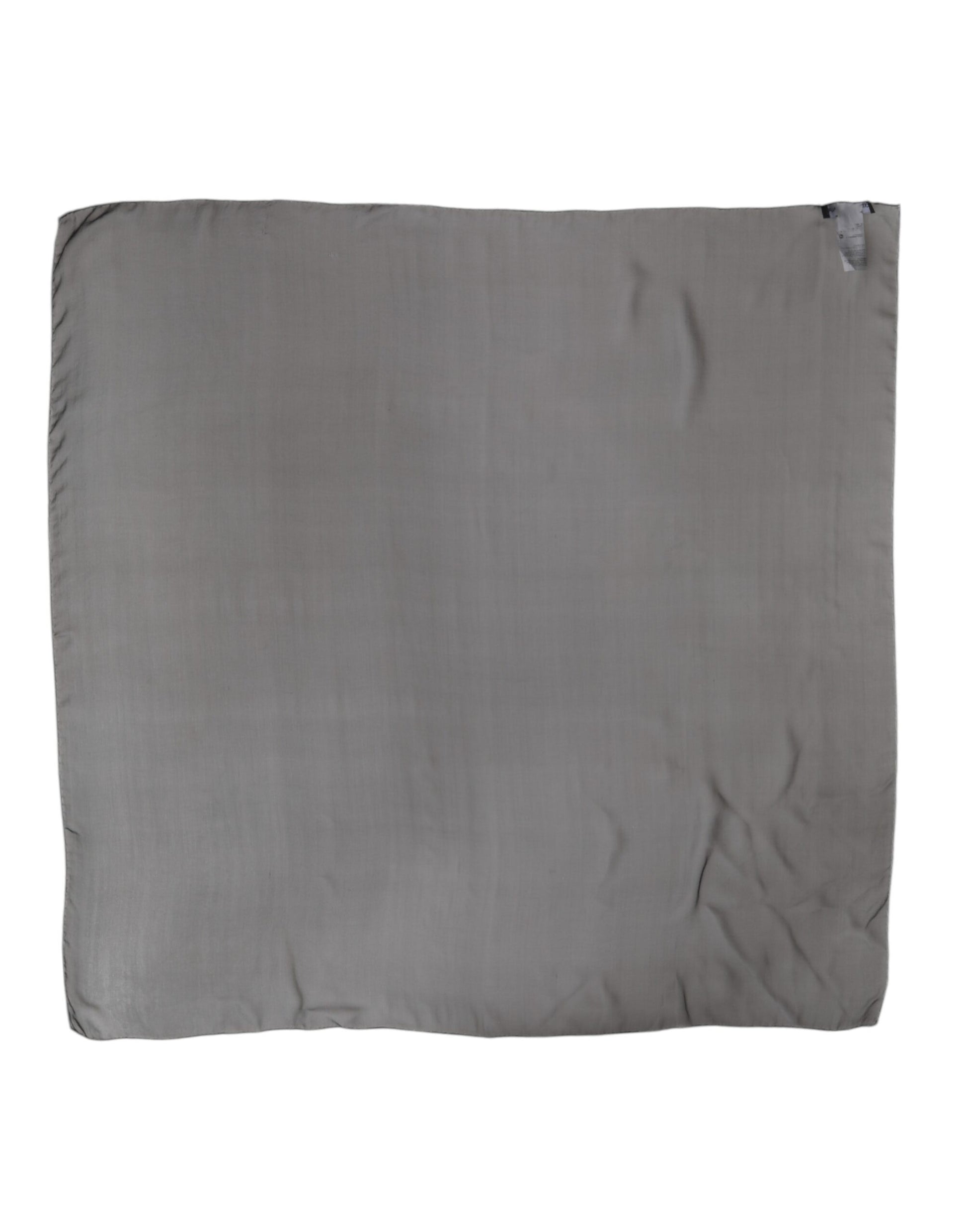 Foulard carré en soie gris et noir Dolce & Gabbana pour femme