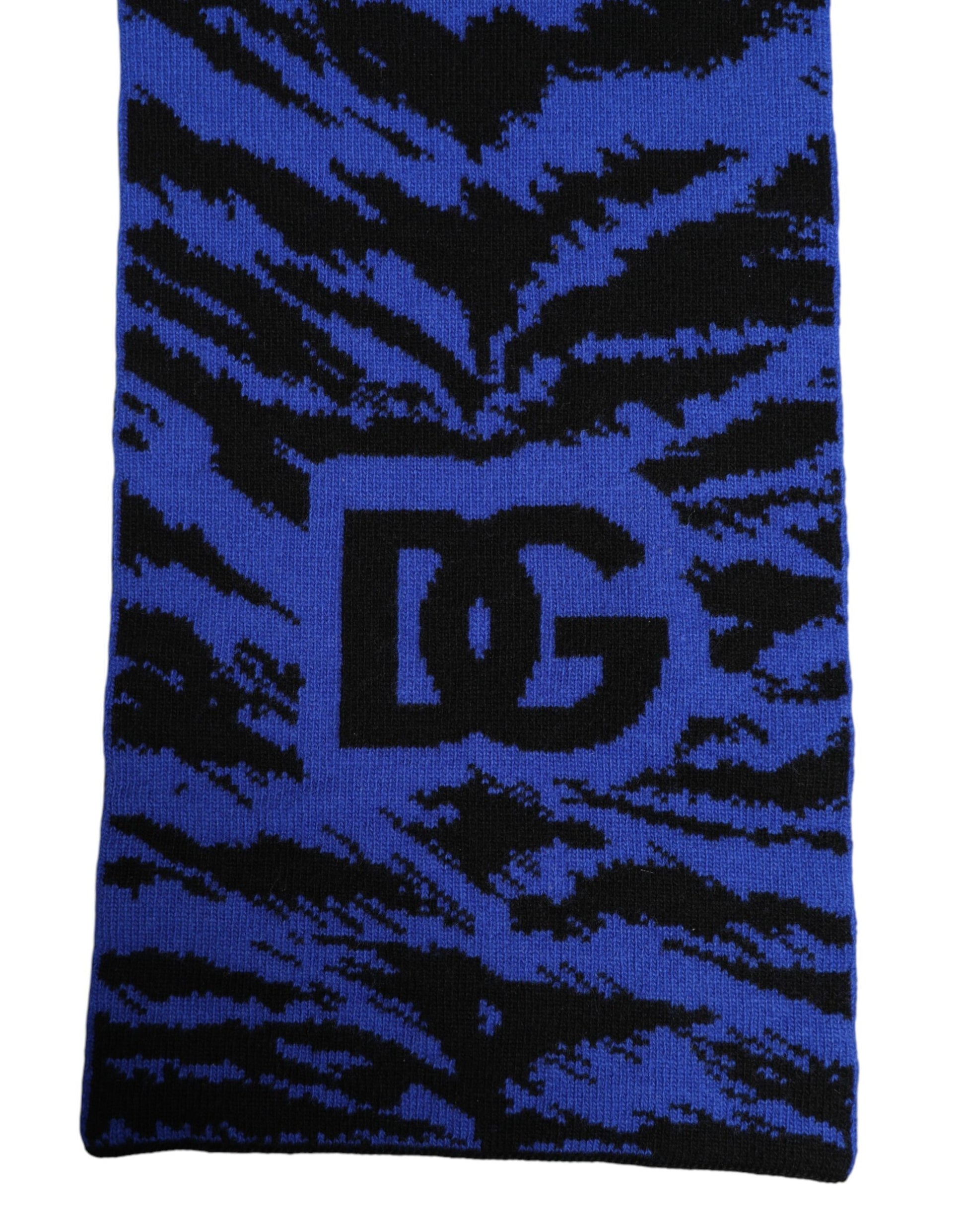 Écharpe-cache-cou Dolce & Gabbana bleu noir avec logo