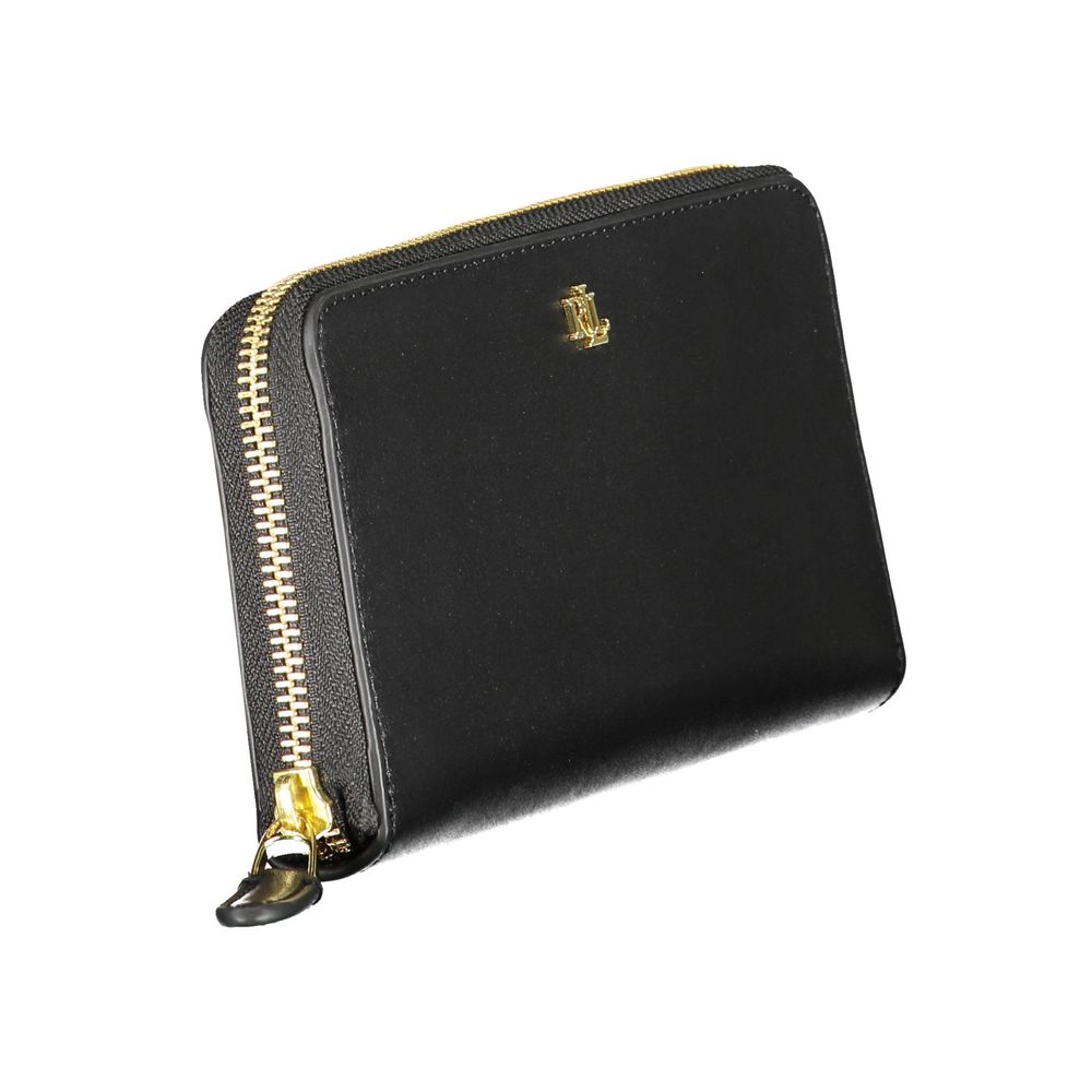 Portefeuille Ralph Lauren en cuir noir pour femme