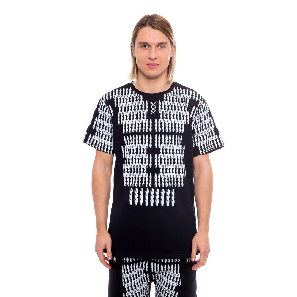 T-shirt noir en coton pour homme Nicolo Tonetto