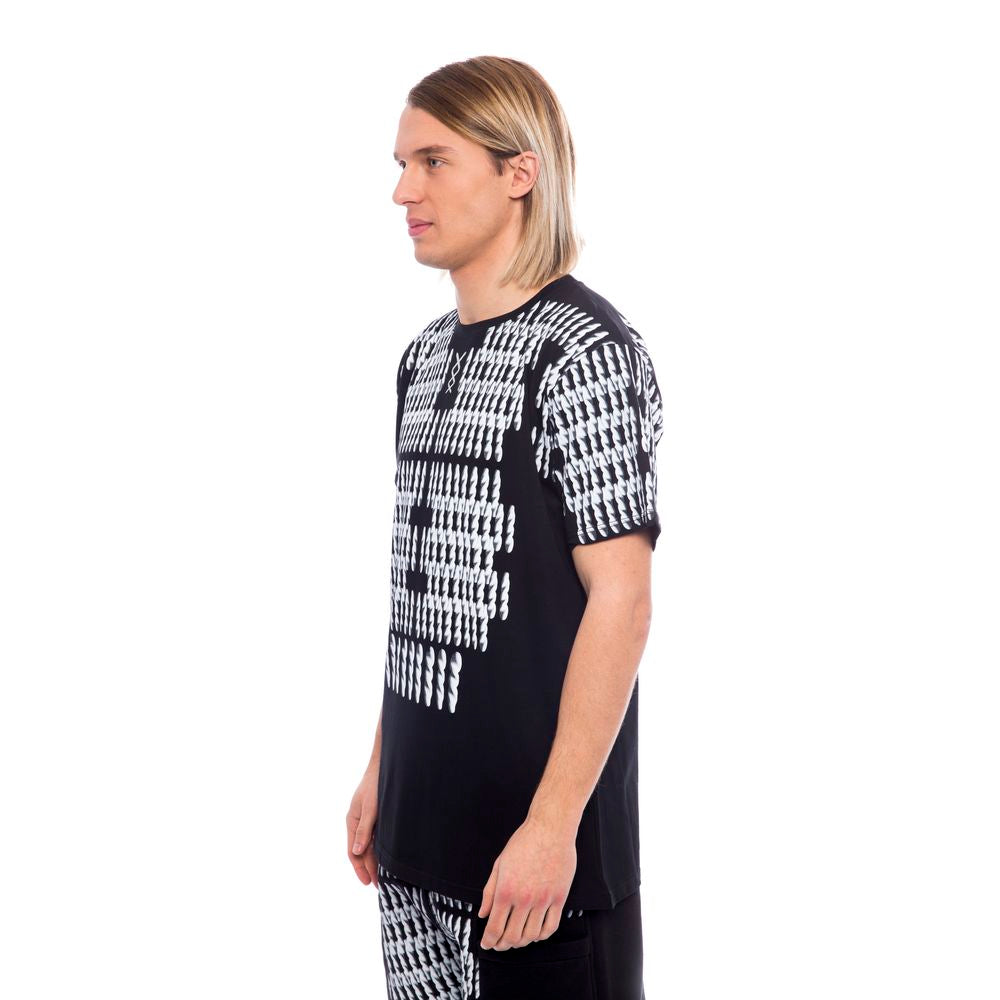 T-shirt noir en coton pour homme Nicolo Tonetto
