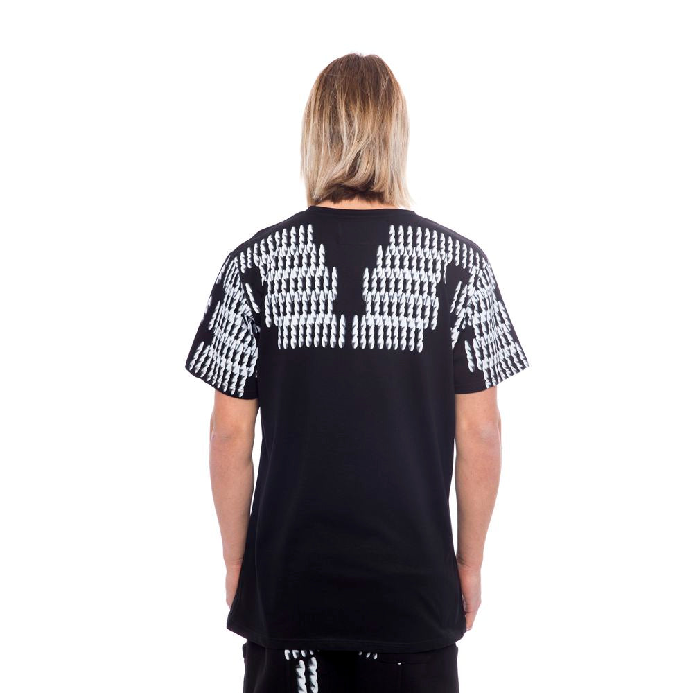 T-shirt noir en coton pour homme Nicolo Tonetto