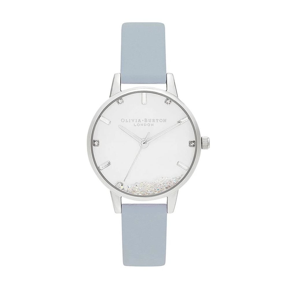 Montre Olivia Burton en similicuir bleu