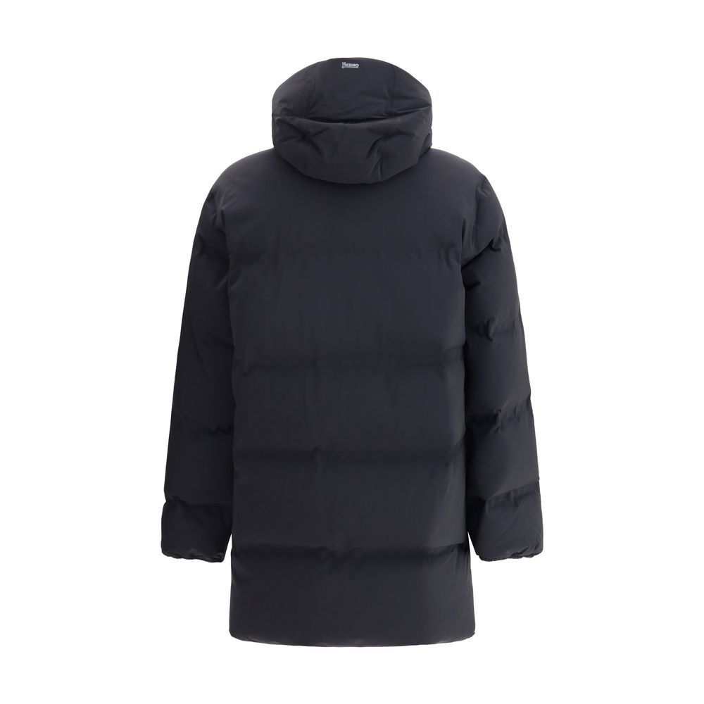 Herno Black Polyester Coat
