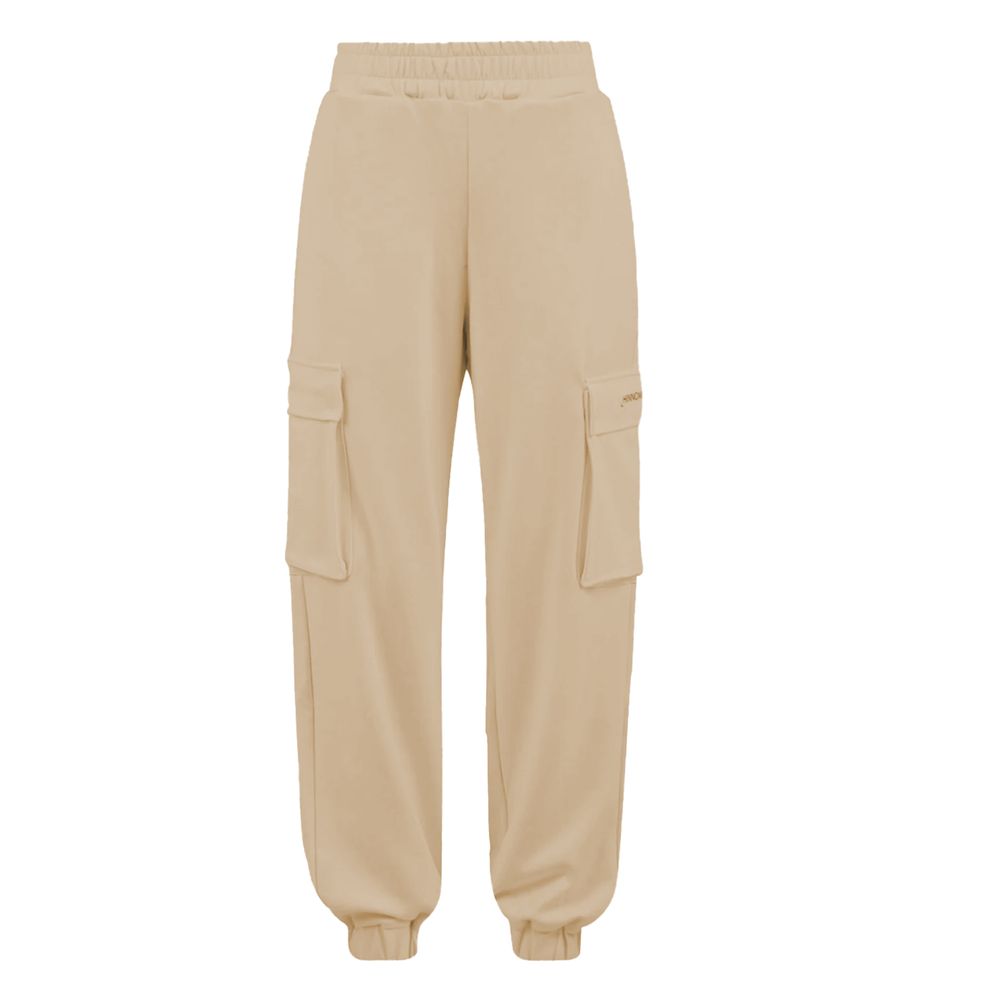 Hinnominate Beige Polyester Jeans &amp; Hose