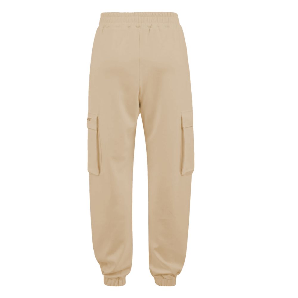 Hinnominate Beige Polyester Jeans &amp; Hose