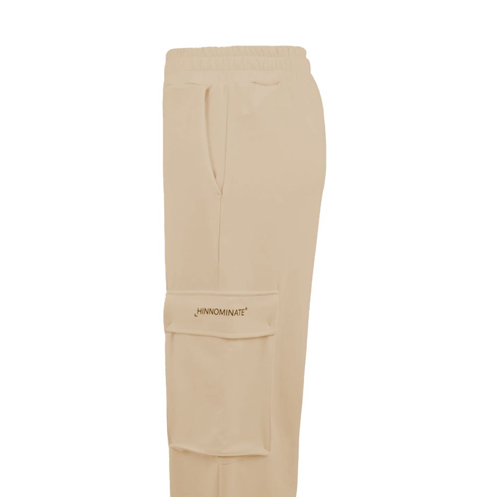 Hinnominate Beige Polyester Jeans &amp; Hose
