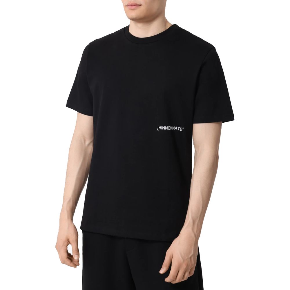 Schwarzes Baumwoll-T-Shirt „Hinnominate“