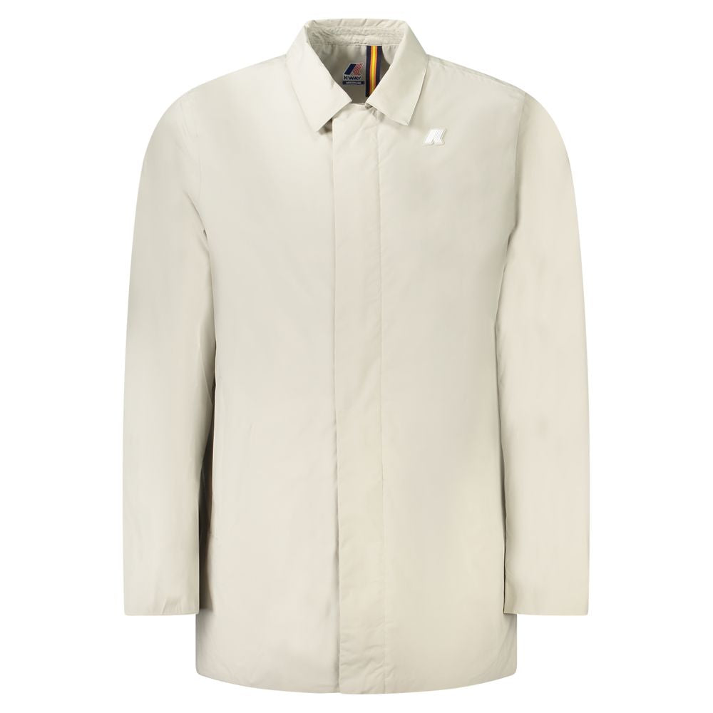 K-WAY Beige Polyamide Men Jacket