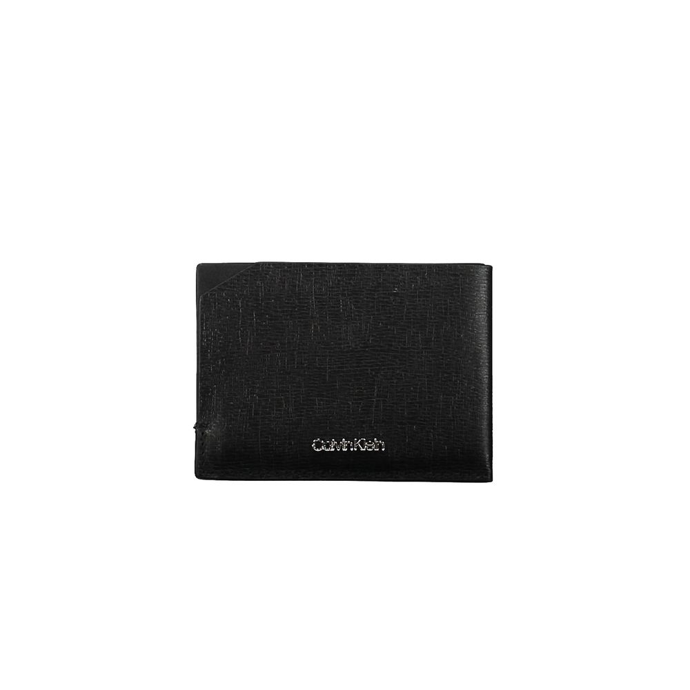 Portefeuille Calvin Klein en cuir noir pour homme