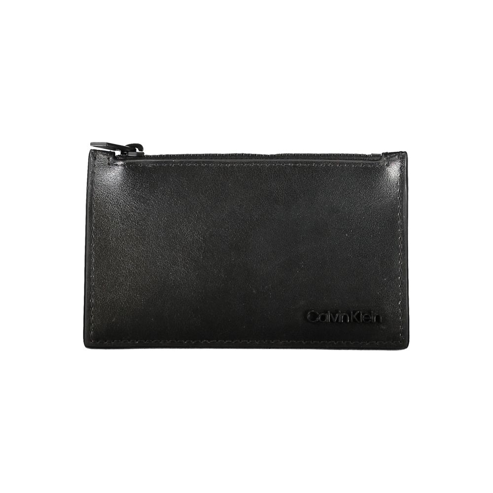Portefeuille Calvin Klein en cuir noir pour homme
