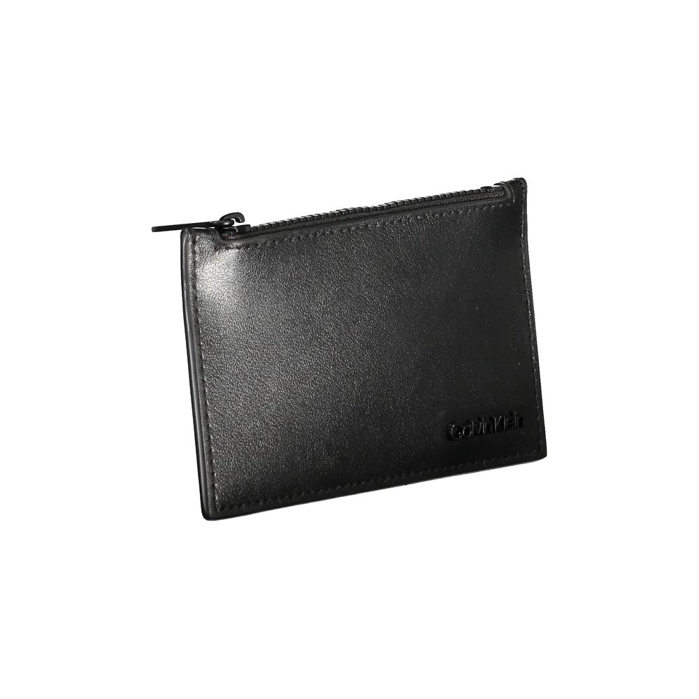 Portefeuille Calvin Klein en cuir noir pour homme