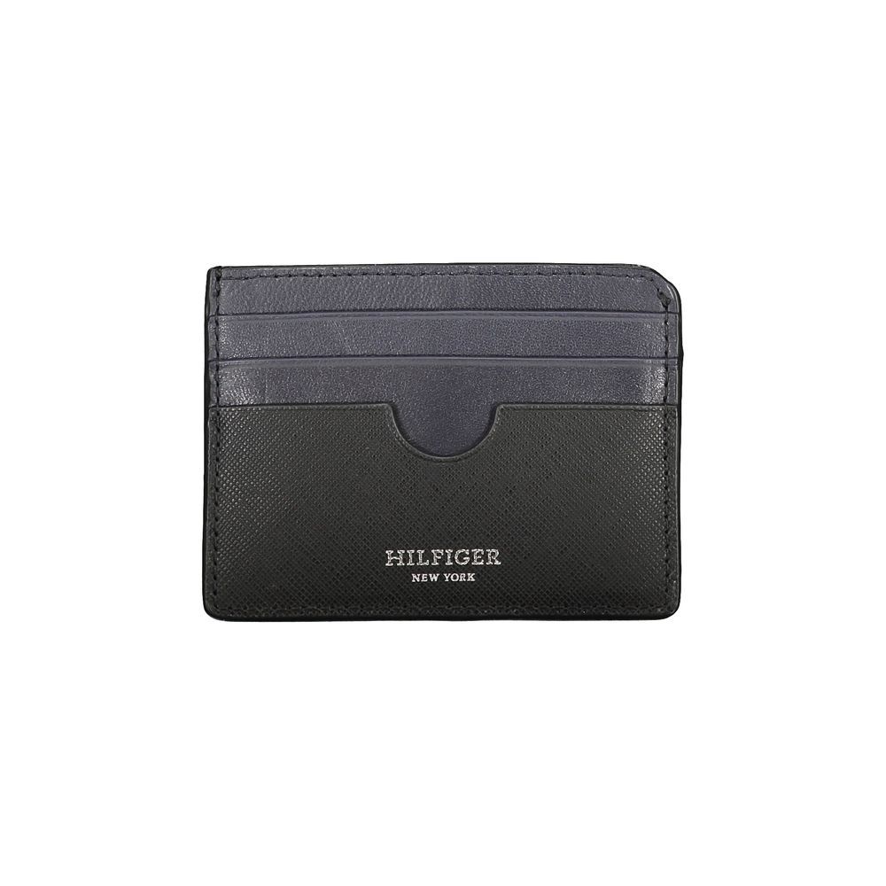 Portefeuille homme en cuir noir Tommy Hilfiger