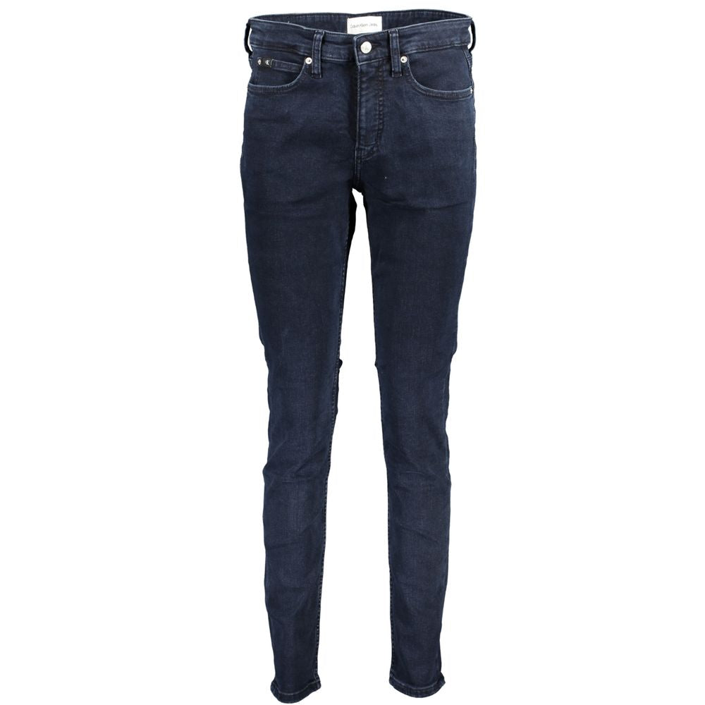 Jean Skinny en Coton Bleu pour Femme Calvin Klein