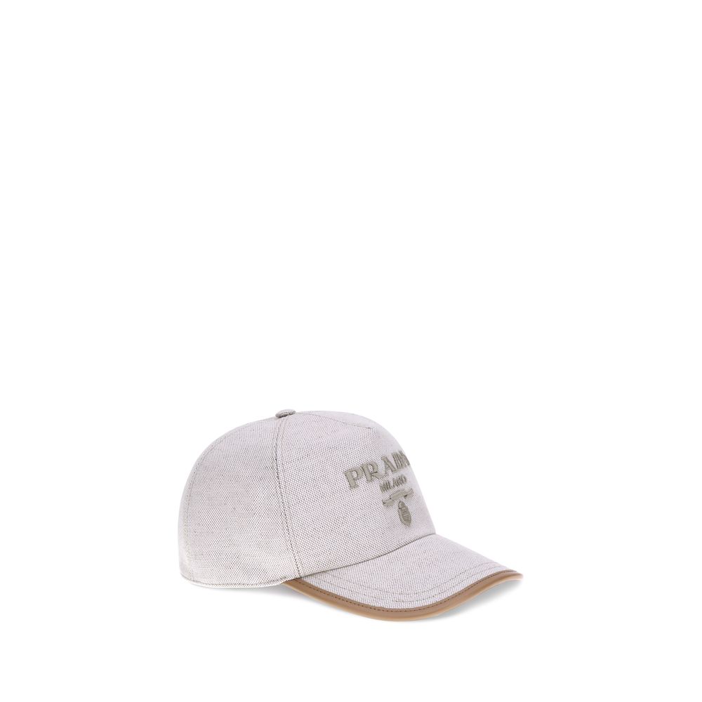 Prada Beige Cotton Cap (Baseball Hat)