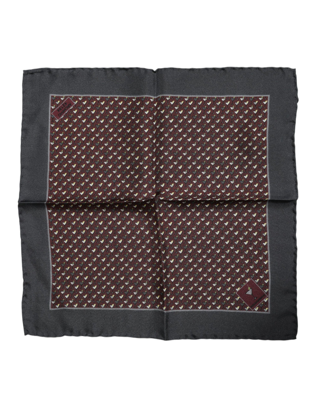 Foulard carré en soie marron Dolce & Gabbana