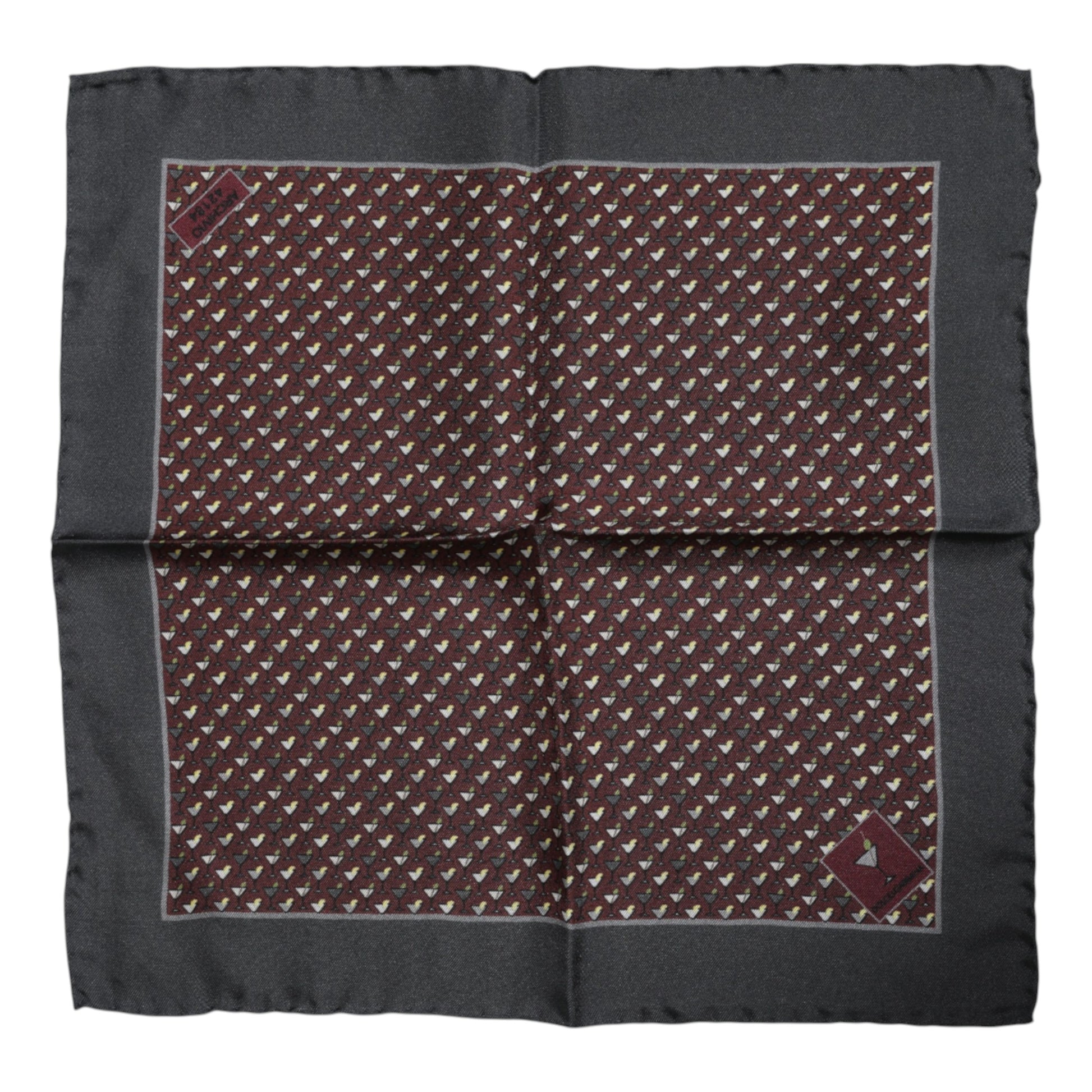 Foulard carré en soie marron Dolce & Gabbana