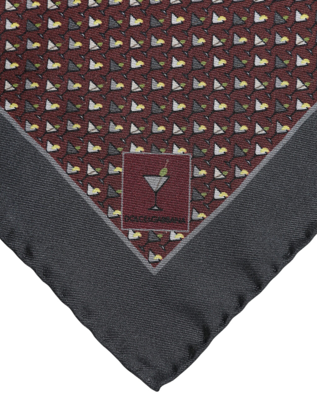 Foulard carré en soie marron Dolce & Gabbana
