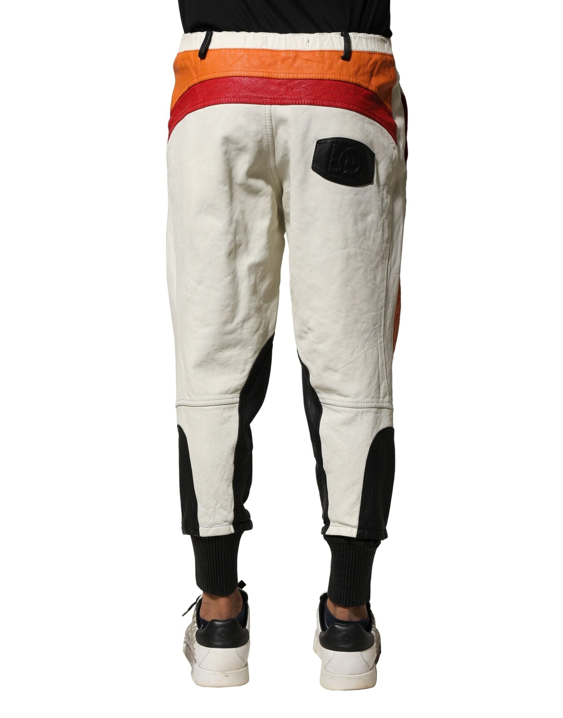 Pantalon Fuselé Homme Dolce & Gabbana en Peau d'Agneau Multicolore