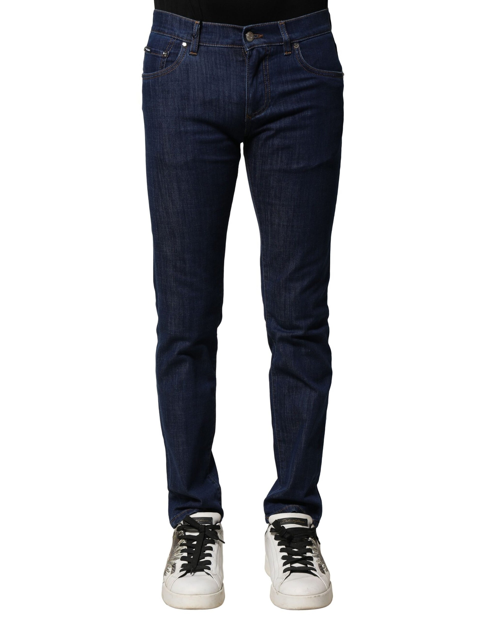 Jean slim en jean stretch en coton bleu Dolce & Gabbana pour homme