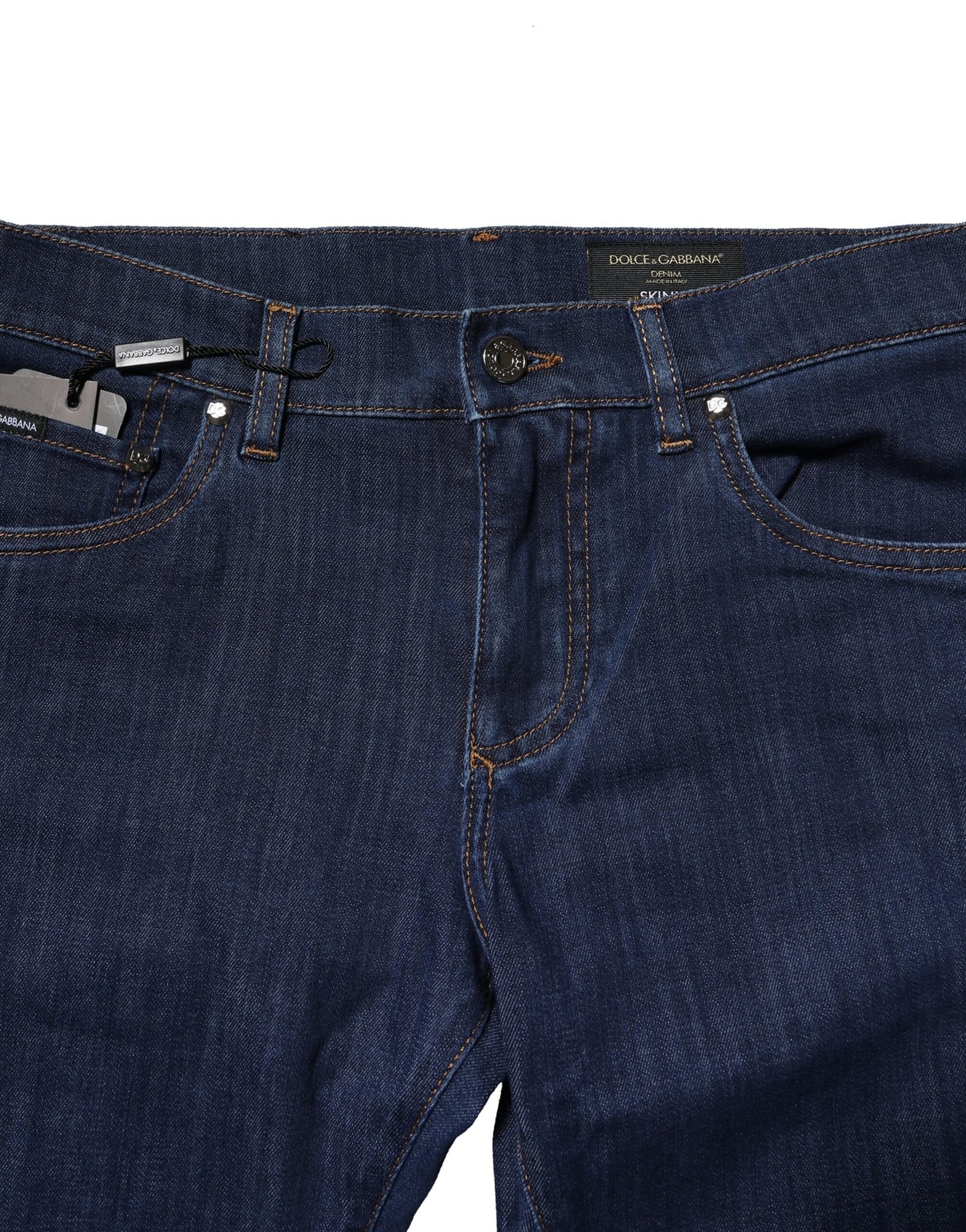 Jean slim en jean stretch en coton bleu Dolce & Gabbana pour homme