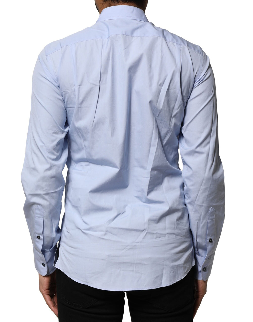 Chemise habillée Dolce & Gabbana en coton bleu clair à manches longues