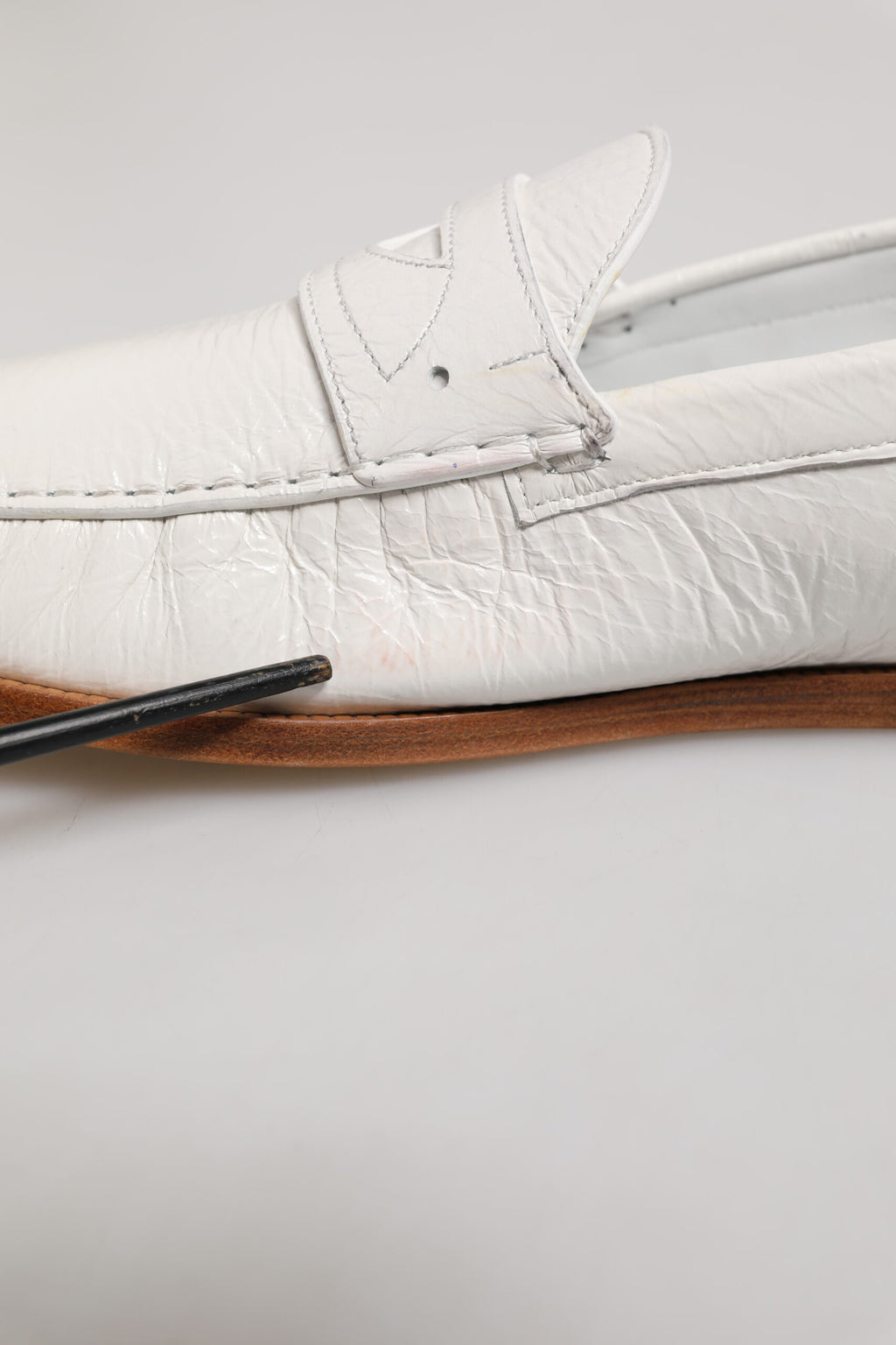 Mocassins en cuir blanc Dolce & Gabbana Chaussures à enfiler